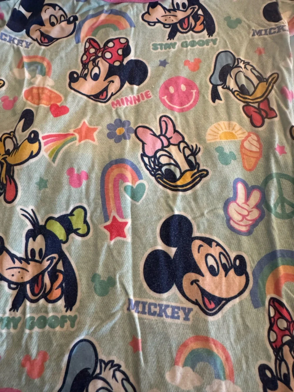 Disney Kids Mickey & Friends Pajama Set in Pink, Blue and Yellow